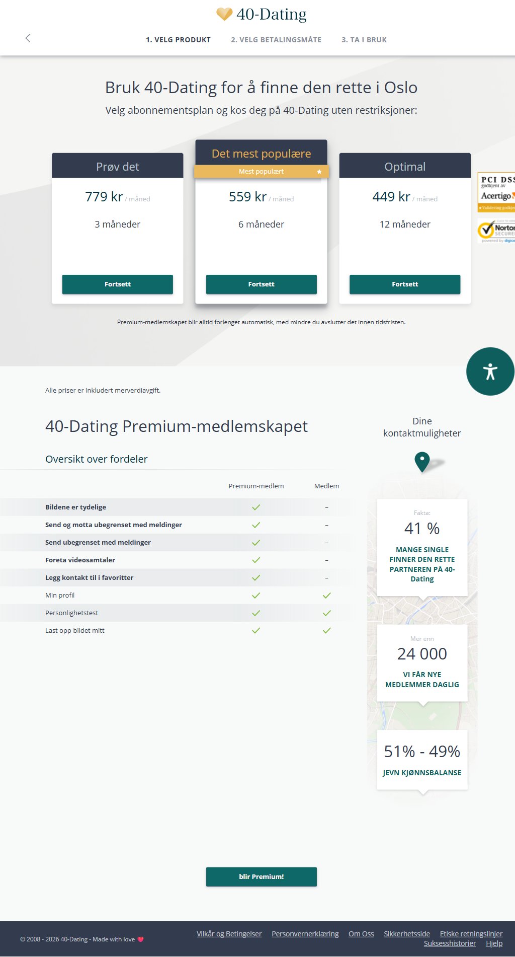 40dating premium medlemskap fordeler