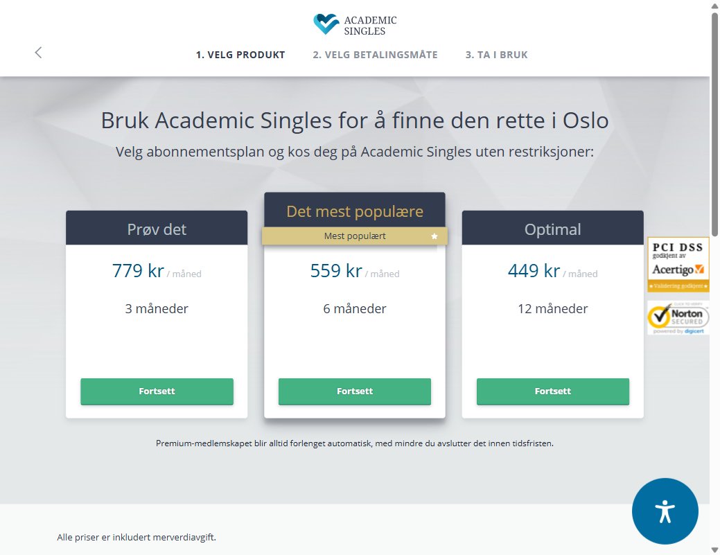 Academic singles premium