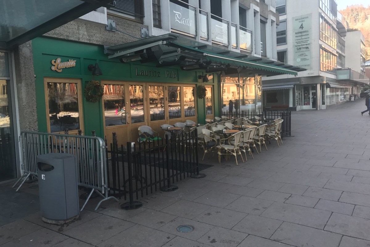 Lauritz Restauranthus ved Bragernes torg Drammen